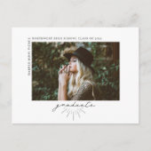 Lijntekenscript Afstuderen horizontale foto Announ Briefkaart (Voorkant)