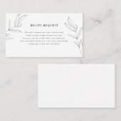 Lijntekenvulblad Ontvangt aanvraag Kaart Visitekaartje (Voorkant / Achterkant)