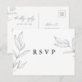 Lijntekenvulblad RSVP-Briefkaart Briefkaart (Voorkant / Achterkant)