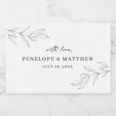 Lijntekenvullabel met blaaskaarsenlabel voedselcontainer etiket (Enkel label)