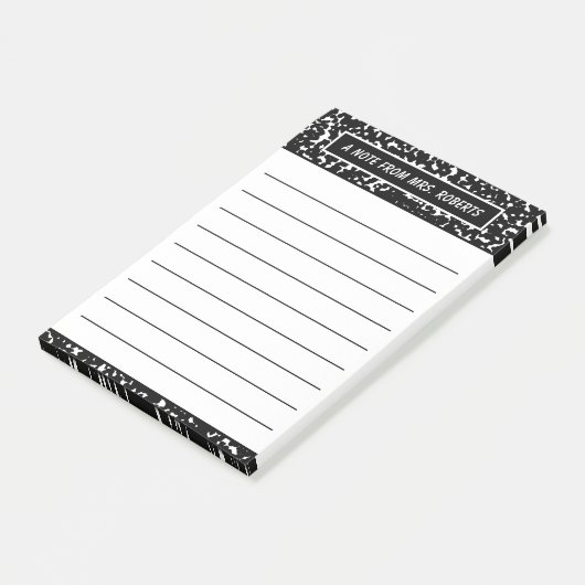 Lijnvak voor samenstelling leraar 4x6 post-it® notes (Schuin)