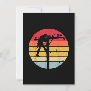 Lijnwerker elektricien cadeau notitiekaartje