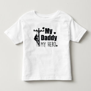 Lijnwerker Elektricien Mijn Vader Mijn Held Kinder Shirts