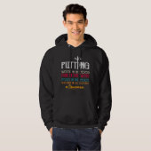 Lijnwerker Grappige Lijnwerker Afbeelding Op Achte Hoodie (Voorkant volledig)