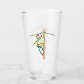 Lijnwerker Stickman Glas (Achterkant)