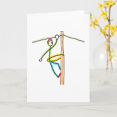 Lijnwerker Stickman Kaart (Gele Bloem)