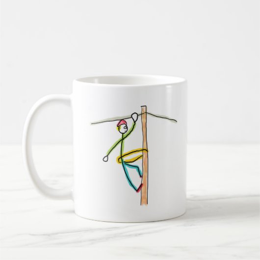 Lijnwerker Stickman Koffiemok (Links)