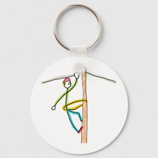 Lijnwerker Stickman Sleutelhanger (Voorkant)