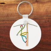 Lijnwerker Stickman Sleutelhanger (Achterkant)