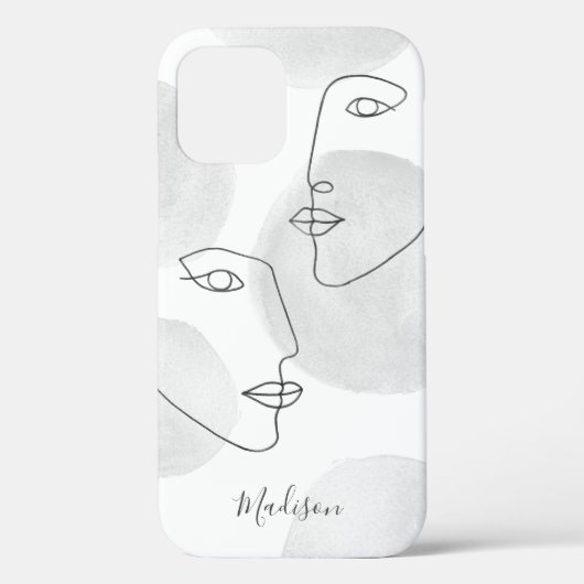 Lijnwerpvlakken grijs Case-Mate iPhone case (Achterkant)