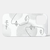 Lijnwerpvlakken grijs Case-Mate iPhone case (Achterkant (horizontaal))