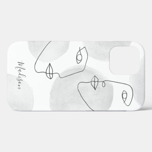 Lijnwerpvlakken grijs Case-Mate iPhone case (Achterkant (horizontaal))
