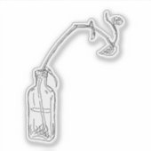 Lijnzaad Fles Pothos Sticker (Voorkant)