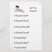 Lijst 2 met woordgroepen briefpapier (Voorkant / Achterkant)