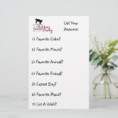 Lijst 2 met woordgroepen briefpapier (Staand voorkant)