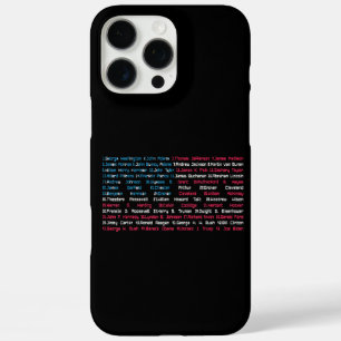 Lijst 46 Amerikaanse Presidenten van de Verenigde iPhone 16 Pro Max Hoesje