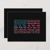 Lijst 46 Amerikaanse Presidenten van de Verenigde  Feestdagenkaart (Voorkant / Achterkant)