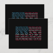 Lijst 46 Amerikaanse Presidenten van de Verenigde  Informatiekaartje (Voorkant / Achterkant)