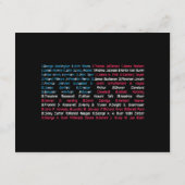 Lijst 46 Amerikaanse Presidenten van de Verenigde  Informatiekaartje (Achterkant)