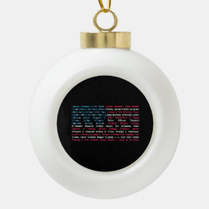 Lijst 46 Amerikaanse Presidenten van de Verenigde Keramische Bal Ornament