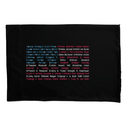 Lijst 46 Amerikaanse Presidenten van de Verenigde Kussensloop (Voorkant)