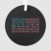 Lijst 46 Amerikaanse Presidenten van de Verenigde Ornament (achterkant)