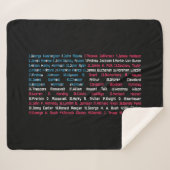 Lijst 46 Amerikaanse Presidenten van de Verenigde  Sherpa Deken (Voorkant (horizontaal))