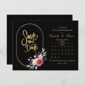 Lijst 50e Jubileum Bruiloft De Datumkalender Aankondigingskaart (Voorkant / Achterkant)