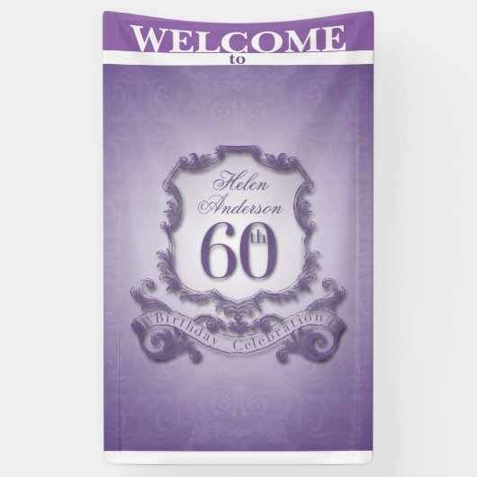 lijst 60e verjaardag van de verjaardag van de ann spandoek (Verticaal)