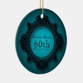  Lijst 60th Birthday gepersonaliseerd Ornament (Rechts)