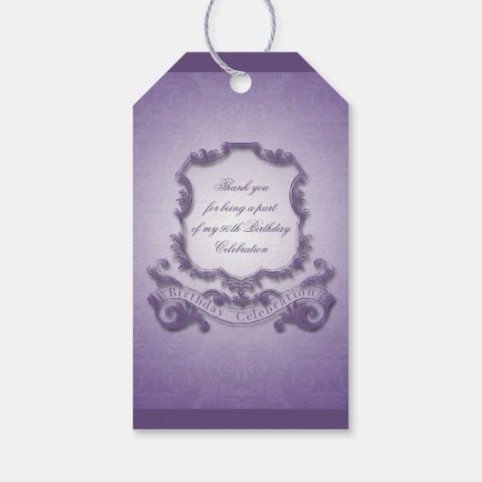 Lijst 80e verjaardag Dank u Cadeau Label Cadeaulabel (Achterkant)