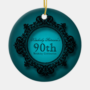  Lijst 90ste Verjaardag Gepersonaliseerd Ornament