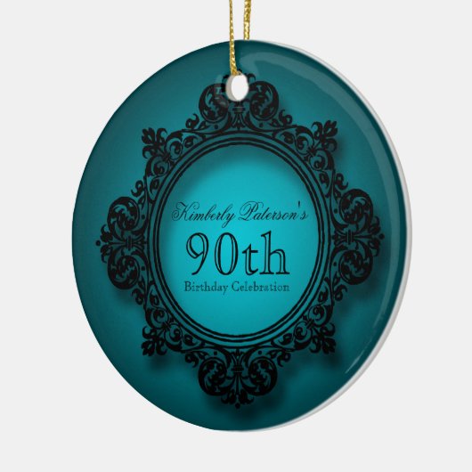  Lijst 90ste Verjaardag Gepersonaliseerd Ornament (Links)