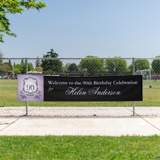  Lijst 90th Birthday gepersonaliseerde banner (Insitu)