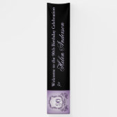  Lijst 90th Birthday gepersonaliseerde banner (Verticaal)