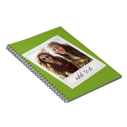  Lijst Aangepaste foto Lime Green Notitieboek (Rechterzijde)