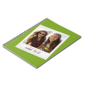  Lijst Aangepaste foto Lime Green Notitieboek (Linkerzijde)