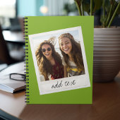 Lijst Aangepaste foto Lime Green Notitieboek