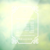 Lijst aangepaste kantooruren Logo Raamsticker (Vel 3)