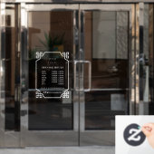 Lijst aangepaste kantooruren Logo Raamsticker (Kantoordeur)