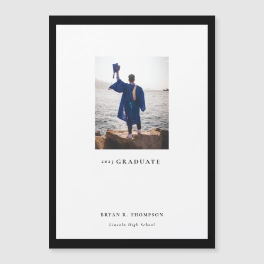 Lijst Afstuderen bekendmaking Kaart Magnet Gallery (Voorkant)