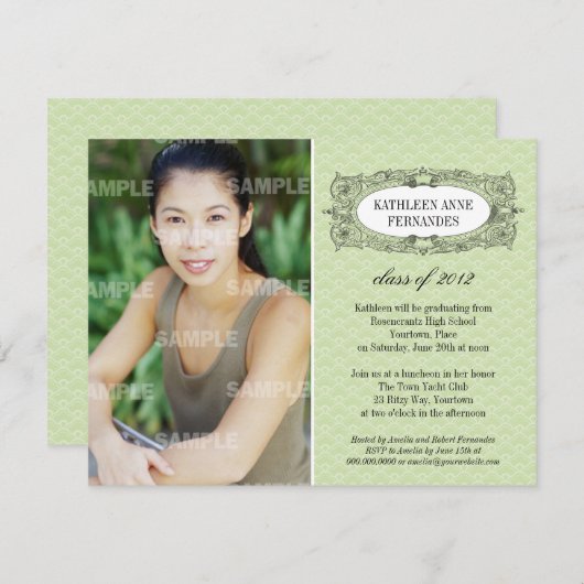 Lijst Afstuderen Uitnodiging (Voorkant / Achterkant)