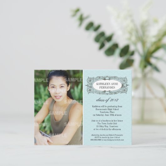 Lijst Afstuderen Uitnodiging (Staand voorkant)