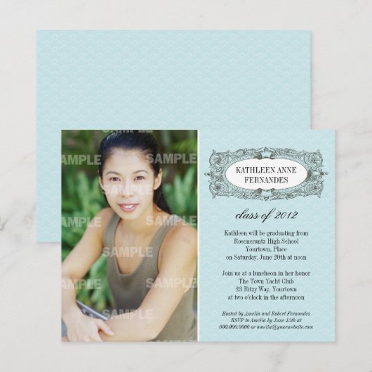 Lijst Afstuderen Uitnodiging (Voorkant / Achterkant)