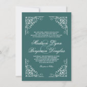  Lijst Aqua Wedding Invitaties Kaart (Voorkant)