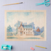 Lijst architectuur Franse landhuis Tissuepapier (Craft)