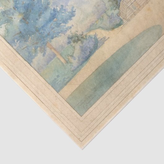 Lijst architectuur Franse landhuis Tissuepapier (Detail)