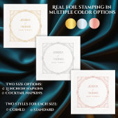  Lijst Art Deco Bruid Bruidegom Datum Huwelijk Folie Servetten