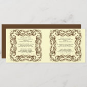 Lijst Baby Boek gedicht Kaart (Voorkant / Achterkant)