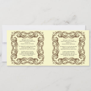 Lijst Baby Boek gedicht Kaart